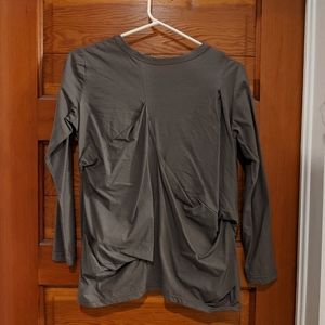 Marigold Shadows Piku Back Long Sleeve - Grey